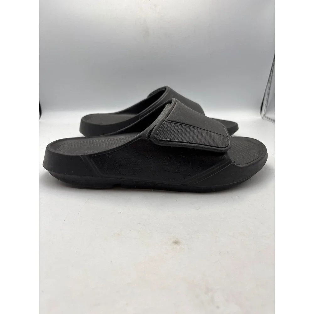 OOFOS MEN'S OOAHH SPORT FLEX SANDAL - MATTE‎ BLACK- Men's 11 Women's 13